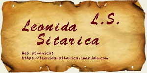 Leonida Sitarica vizit kartica
